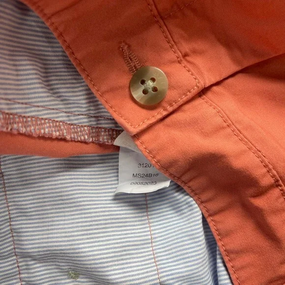 Peter Millar Mens 35 Coral Orange Crown Comfort Shorts MS24B16 Golf Casual - Picture 6 of 6